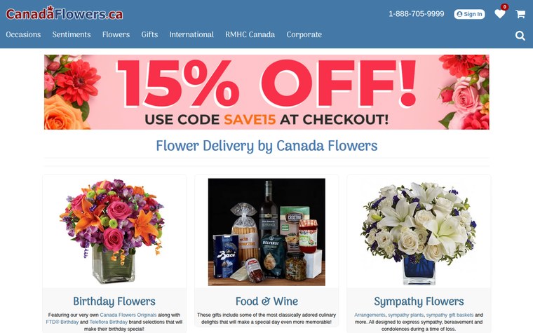 Canada Flowers standard listing thumbnail
