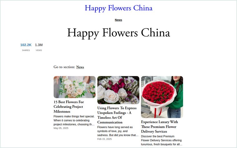 Happy Flowers China standard listing thumbnail