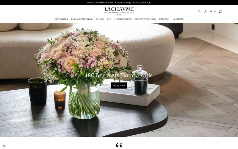 Website screenshot of Lachaume Paris